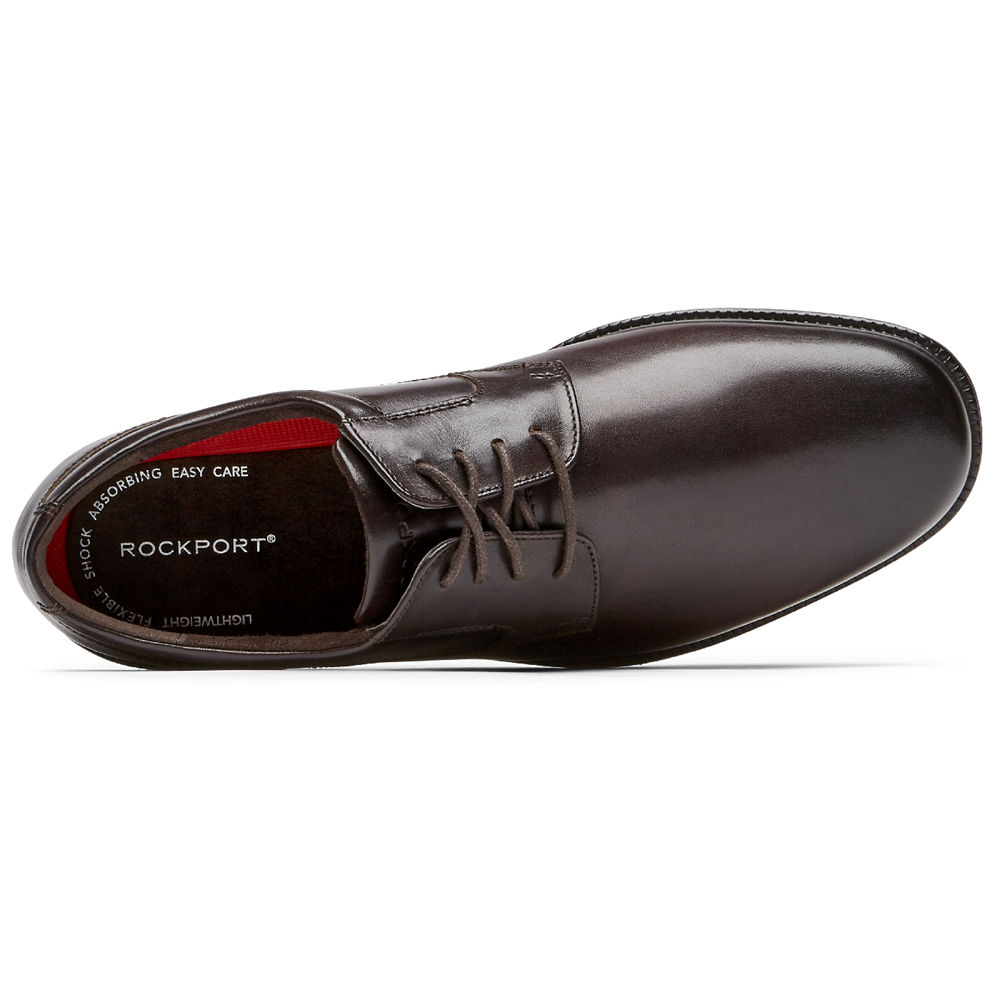 Rockport Mens Charles Road Plain Toe - Oxfords Dark Brown - BRE240597